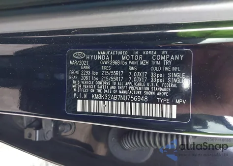 2022 Hyundai Kona Sel from USA, damaged, VIN KM8K32AB7NU756948